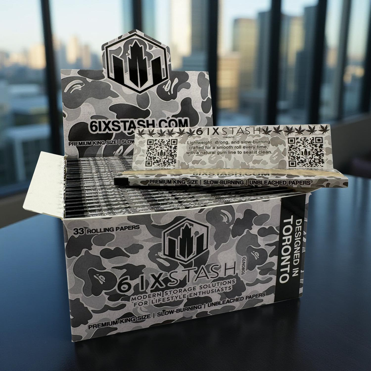 6ixStash Unbleached Rolling Papers (King Size)